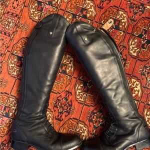Ariat Black Equestrian Boots - tall, leather, with zippers
